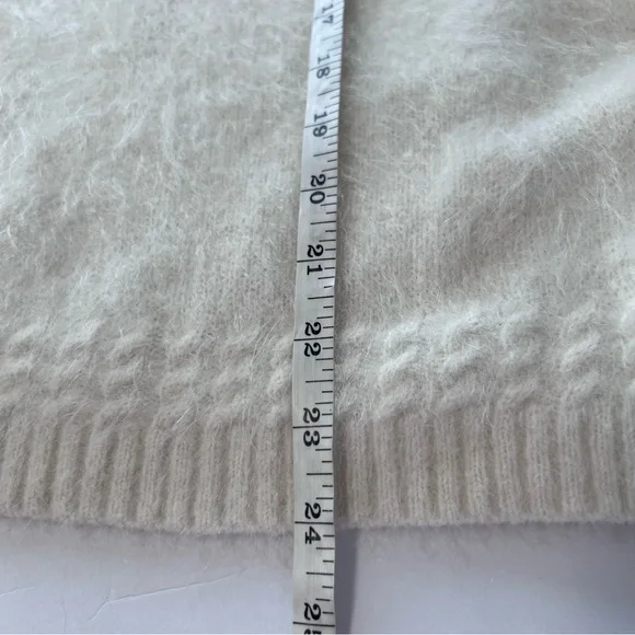 Sezane Sz S Denisa Baby Alpaca  Sweater Ecru Cream - Picture 9 of 11